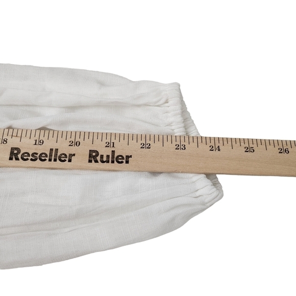 Finders Keepers Blouse 4 Ivory White Lattice Long Sleeve Crop Top Sample - Picture 13 of 13